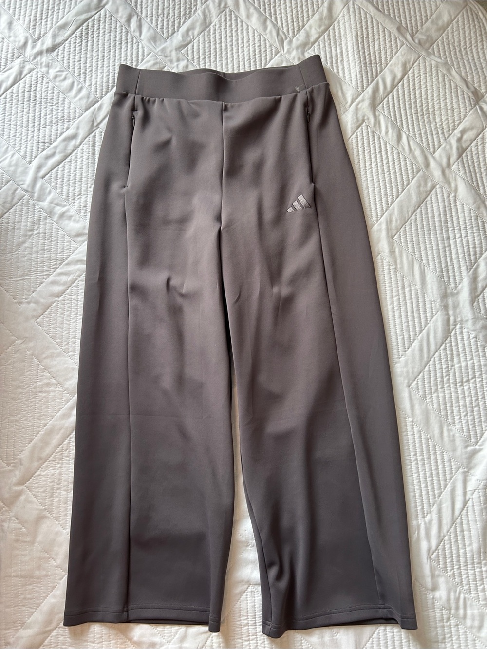 Adidas women’s Charcoal Wide-Leg Joggers